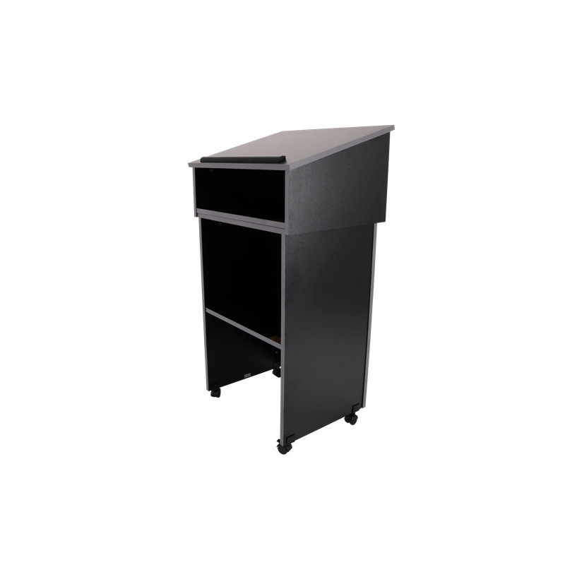 Lutrin de table Evangeline avec chariot AV / base de lutrin, noir