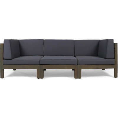 Oana - 3-Piece Sofa Set, Dark Grey, Outdoor Patio Sofa Outdoor Set