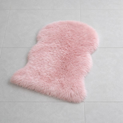Oval Solid Colour Sheepskin 60cm X 110cm Area Rug