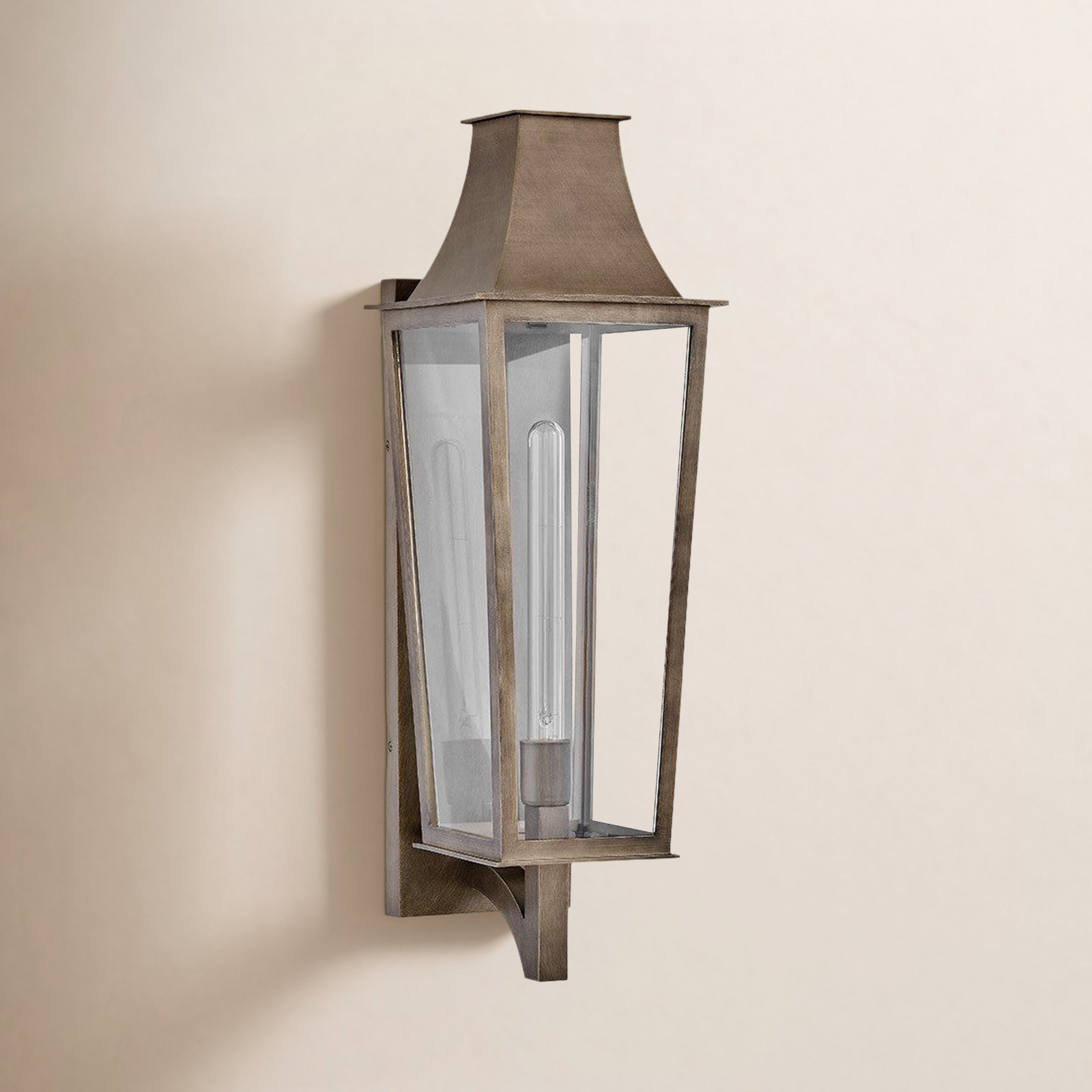 Georgetown Outdoor Wall Lantern, Burnished Bronze, 26.75" H x 8.5" W x 9.75" D