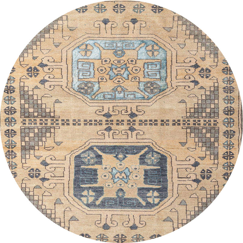 Abstract Indoor Rug, Round 6'