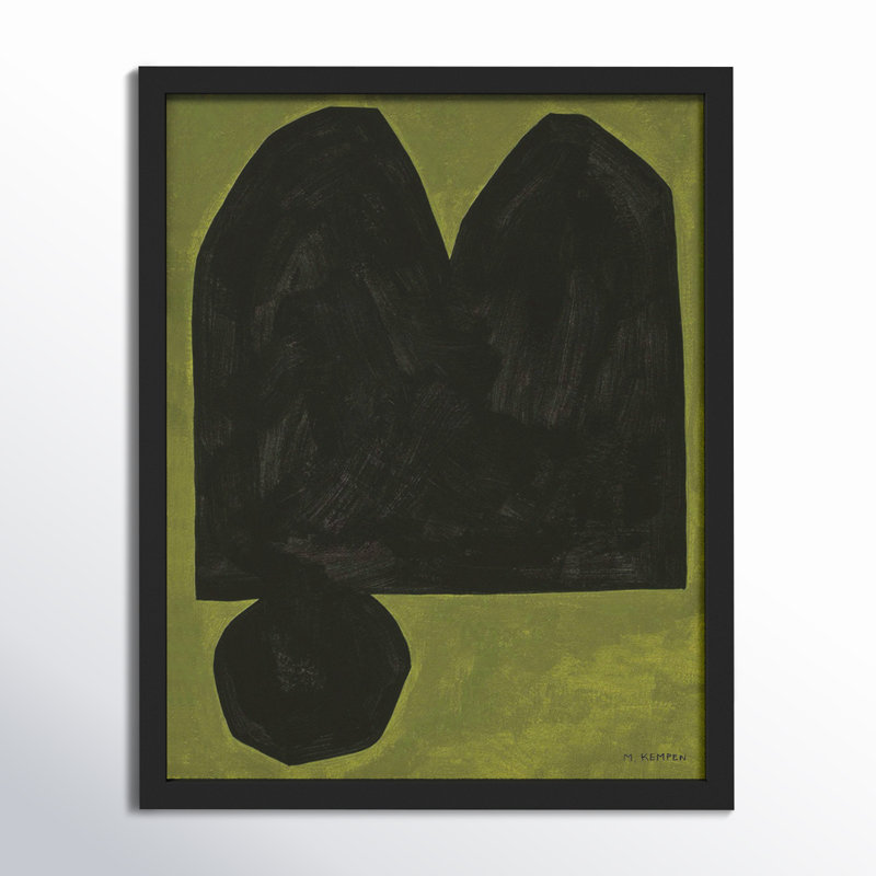 «Lyndsey Module On Green 3» par Michael Kempen - art mural encadré, Noir, H 20 po x l 16 po x P 1,25 po