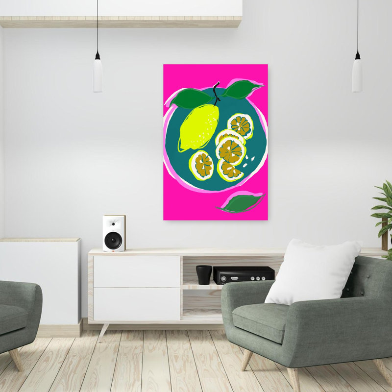 Art mural NeonlemonstillLife, H 36 po x l 24 po