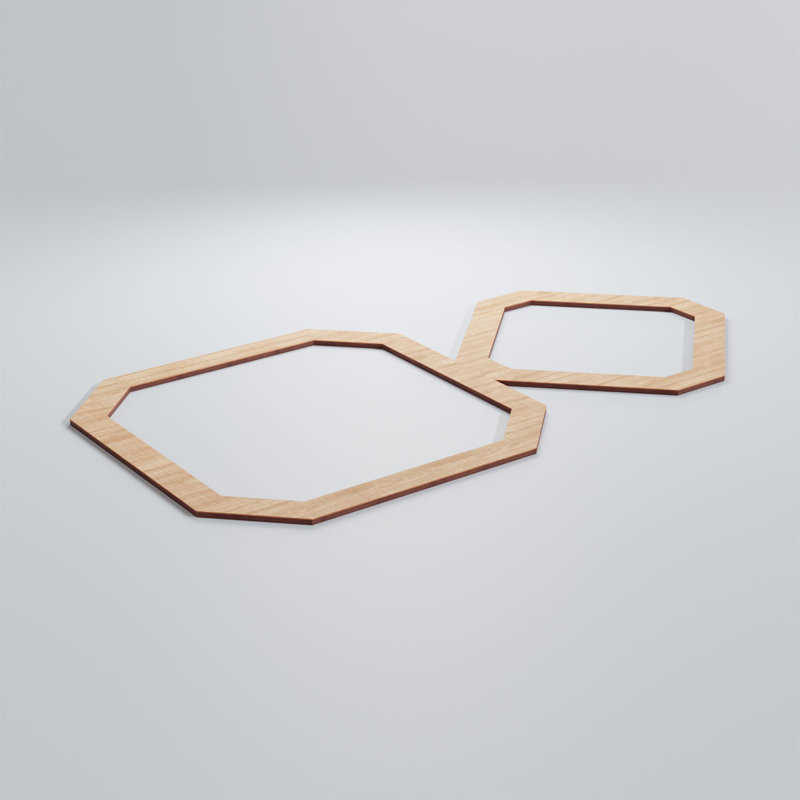 Panneaux muraux en bois Lockhart, Aulne, H 7,375 po x l 12,625 po x P 0,375 po