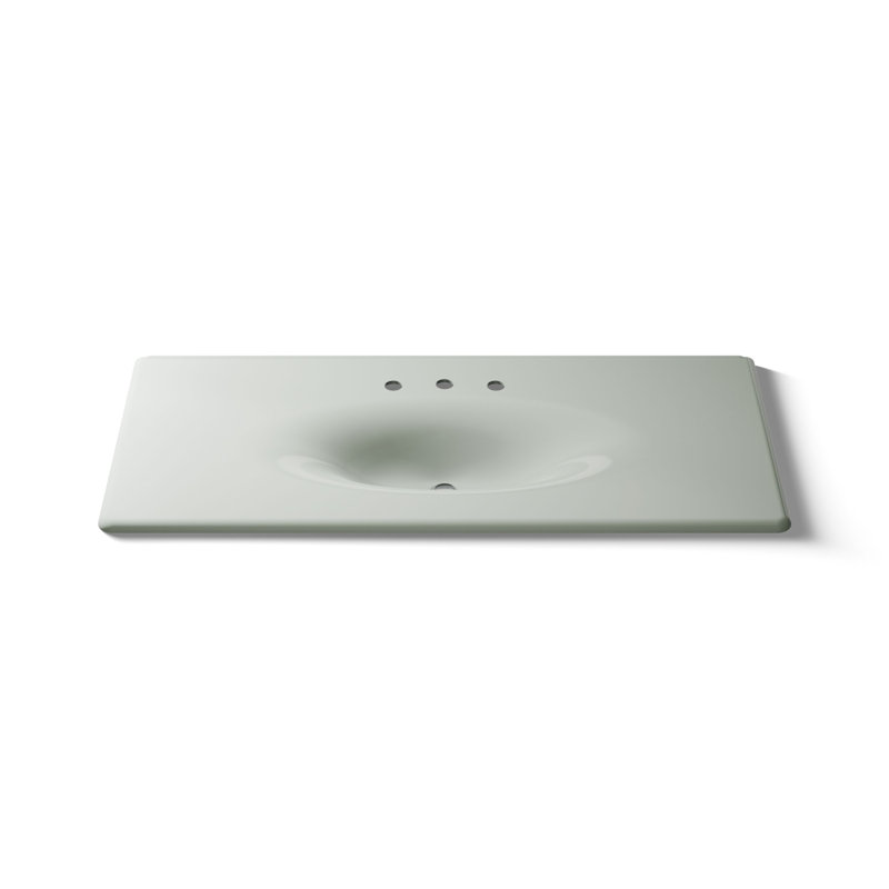 Plateau de meuble-lavabo simple 50 po Iron Impressions®, Large entraxe, Sel de mer