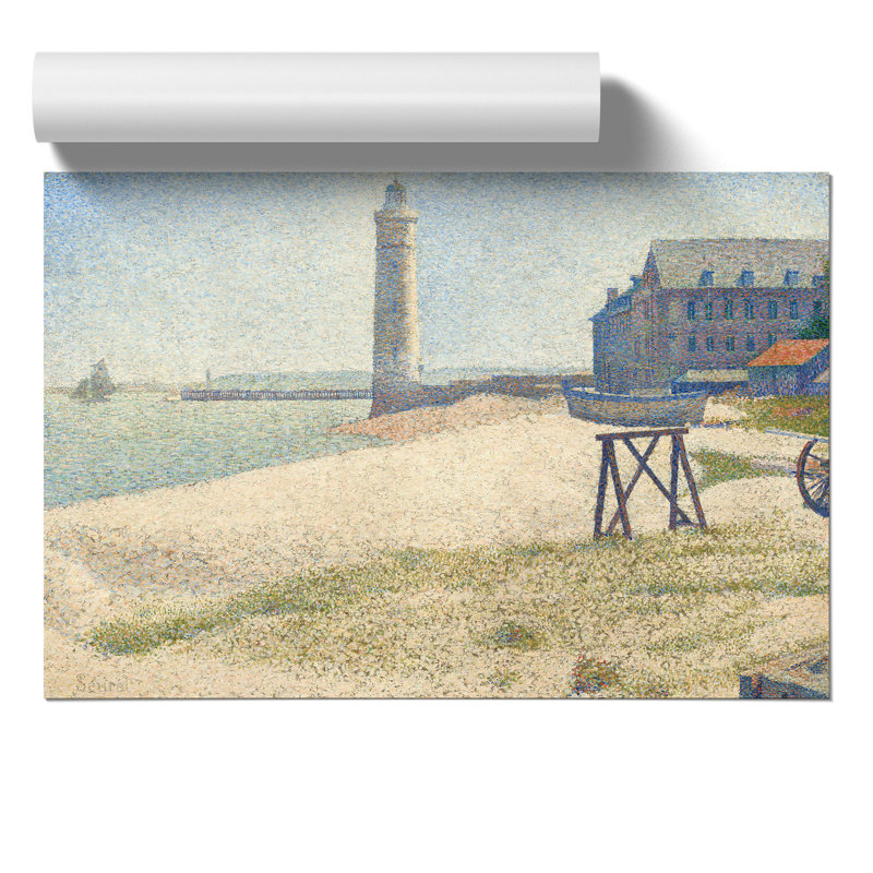 The Lighthouse at Honfleur by Georges Seurat - Unframed Painting, 21cm H x 30cm W x 0.1cm D
