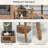 Square Outdoor Coffee Table With Storage And Tempered Glass Lid 2 Black + Brown Finish