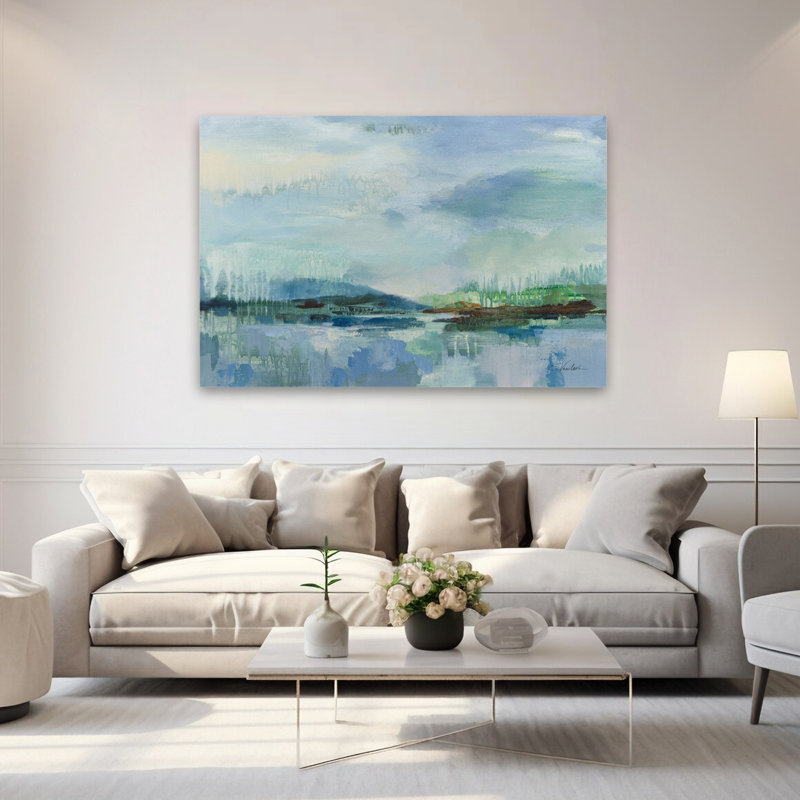 Pluie contemporaine sur la lagune, H 60 po x l 40 po