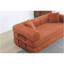 Canapé-lit convertible avec oreiller cylindrique - Canapé-lit pliant en velours côtelé avec cadre de forme fixe pour le salon, la chambre à coucher, le salon, le studio - ORANGE-847996034