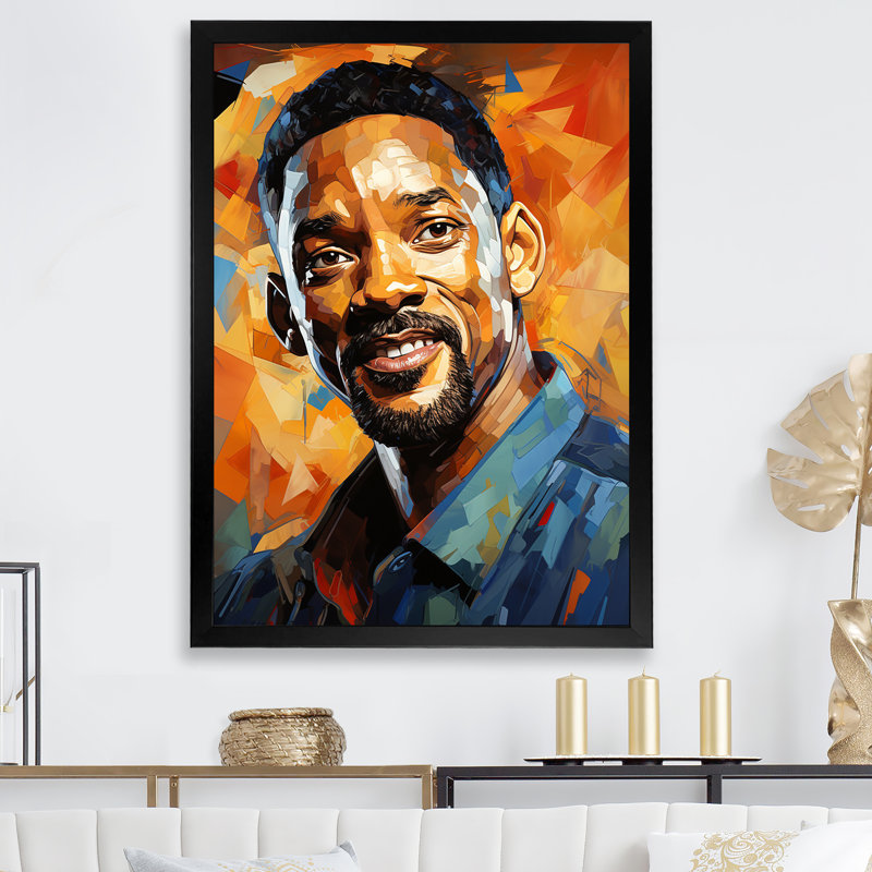 Art mural Sapphire Smith Portrait Popart II - Portrait_105847, H 20 po x l 12 po x P 1 po, Cadre photo noir