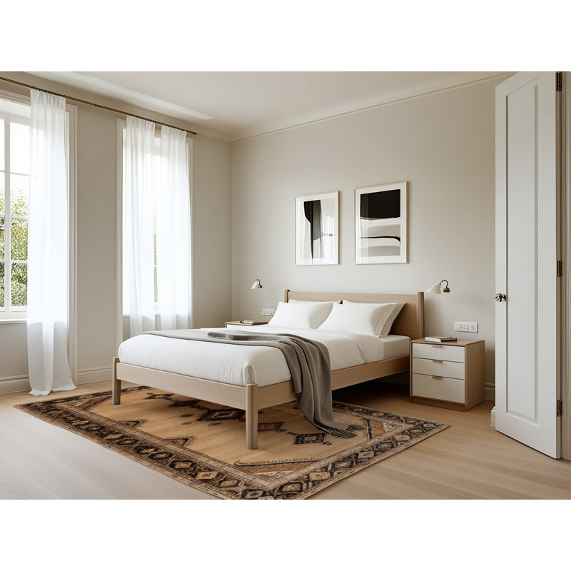 Tapis brun lavable à la machine, Rectangle 5 pi x 7 pi