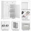 Rangement pour salle de bain 2 portes avec tablette réglable Calidia-228993916