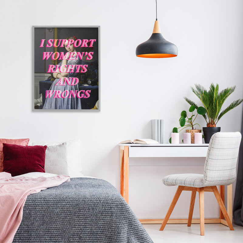 Je soutiens les droits des femmes et les faux, estampe numérique, design par Lil 'Rue, Estampe numérique Farmhouse