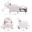 Chaises d'appoint réglables multifonctionnelles, structure en acier avec tissu en peluche pour le bureau à domicile