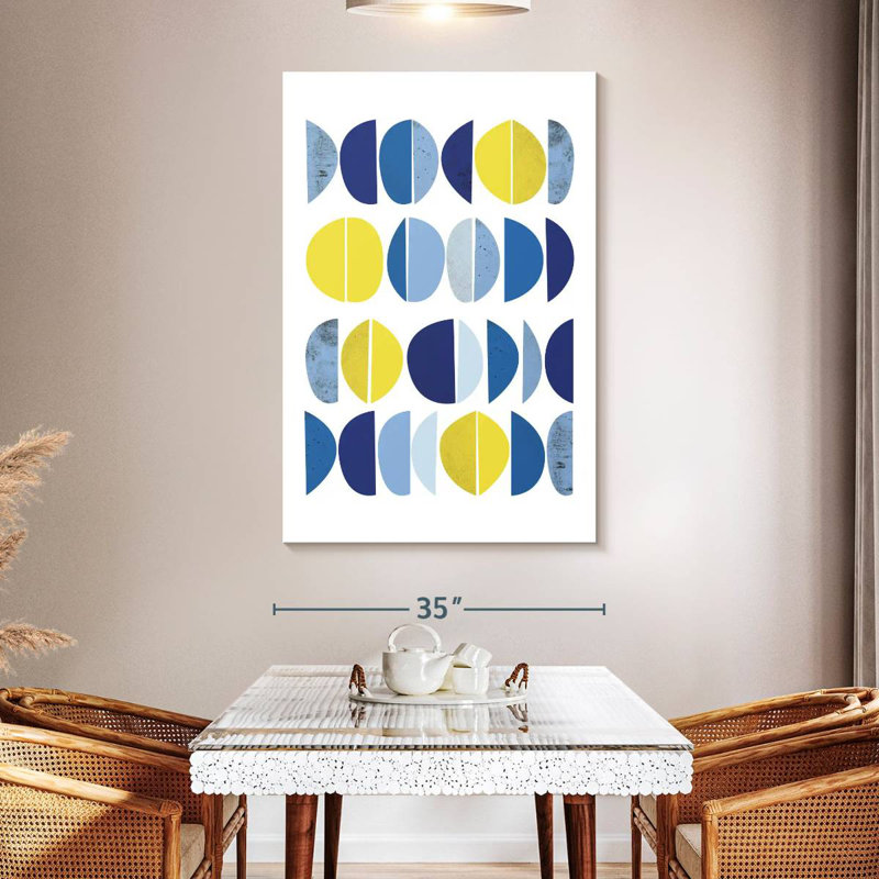 Avery bleu jaune moderne II, H 51 po x l 34 po