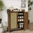 42.5" Tall Rattan Shoe Cabinet With Doors-847162536
