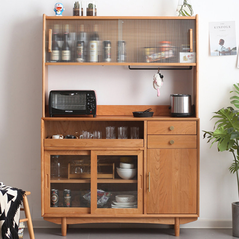 Armoire de cuisine scandinave moderne en bois massif