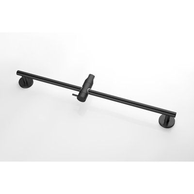 Stainless Steel Handheld Shower With Adjustable Slide Bar And Long Hose In Matte Black 59-Inch Look