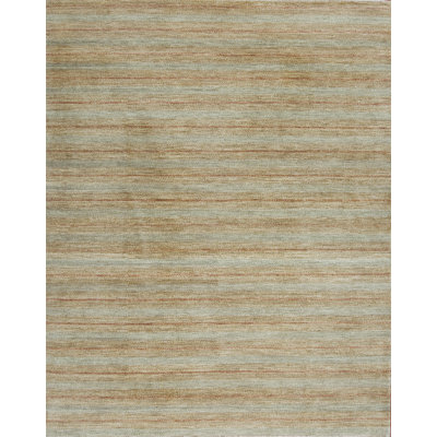 Textures Hand Knotted Wool Striped Area Rug