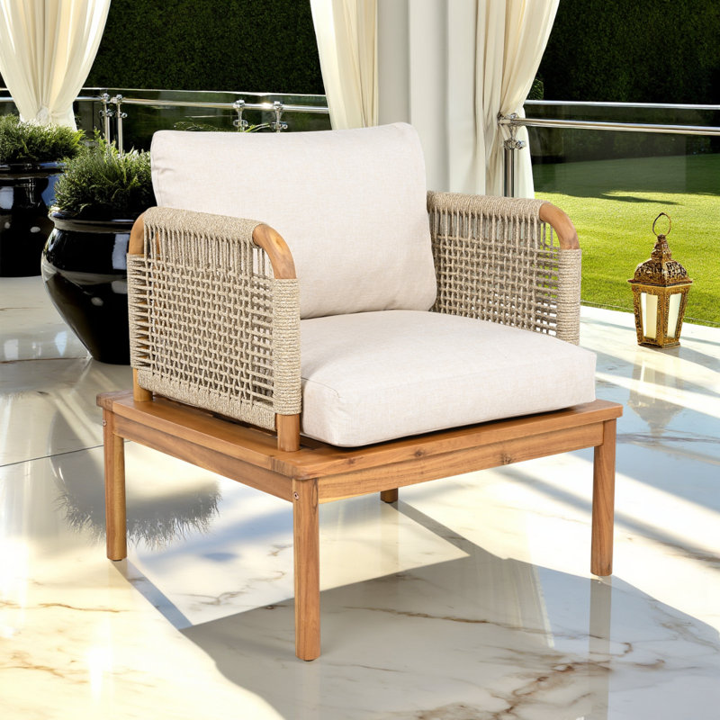 Canapé d'extérieur en bois d'acacia Afor