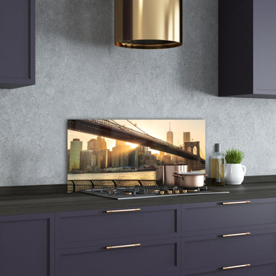 50cm W x 100cm L Glass Peel and Stick Panel