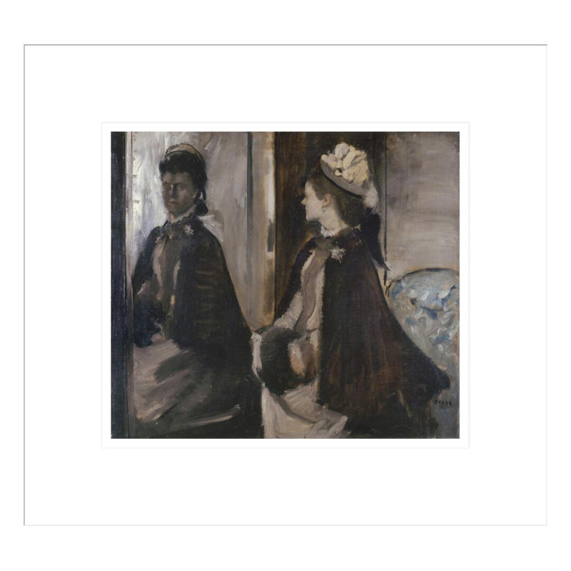 «Lady Jeantaud in the Mirror» par Edgar Degas, impression giclée encadrée, H 13,75 po x l 14,83 po