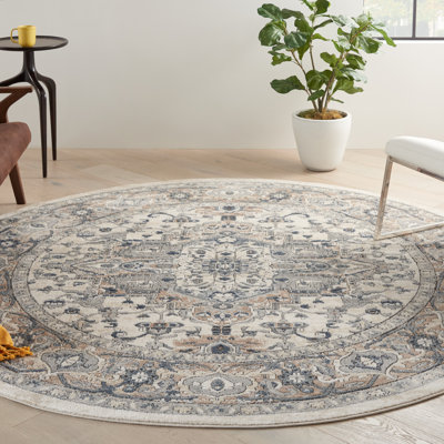 Tapis ivoire / gris à motif oriental Jurado