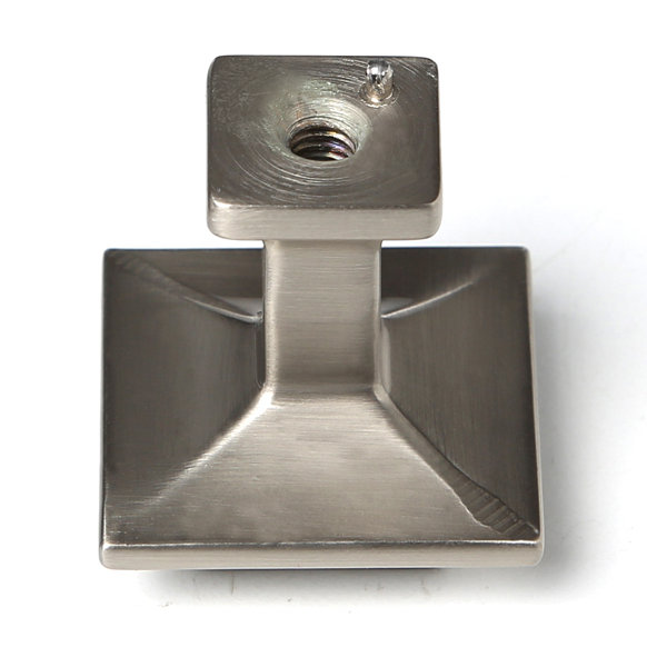 Millenium Square Knob, Satin Nickel, 1" H x 1" W x 1" D
