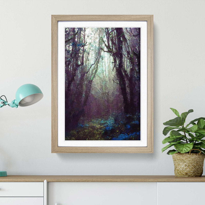 A Forest Arch in Abstract - Framed Print, 63cm H x 45cm W x 2cm D, Oak Framed
