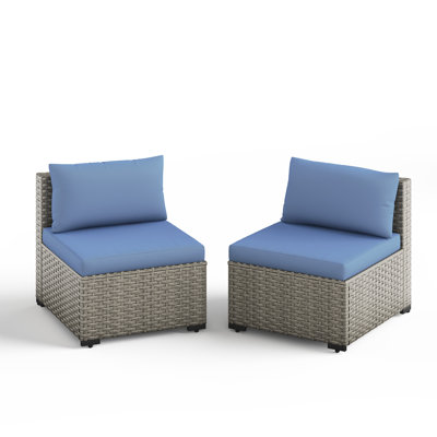 Outdoor Wicker Single Chair (Set Of 2) by Latitude Run