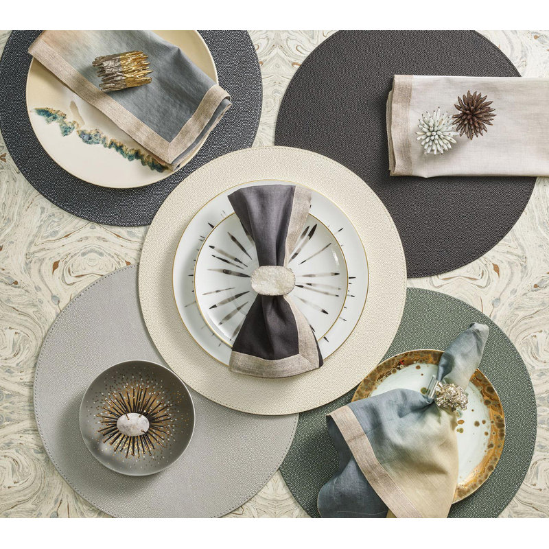 Dip Dye Linen Napkin, Gray
