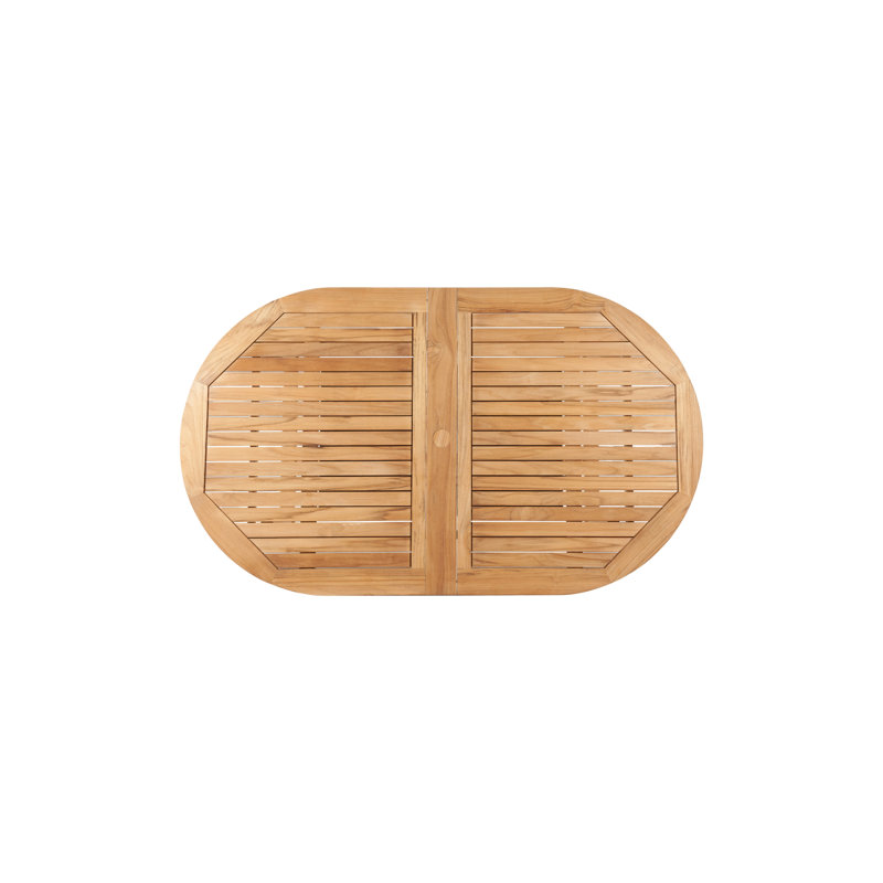 Oval Double Extendable Teak Dining Table