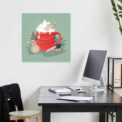 Art contemporain de Noël «Contemporary Home For The Holidays Ii With Candy Cane»