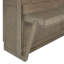 Grand lit escamotable mural avec rangement, armoire-lit pliable avec coiffeuse, miroir central et 2 tiroirs latéraux, gris vieilli
