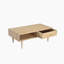 Everally Solid Wood Four Leg Coffee Table with Storage - Mid-Century Inspired
