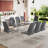 7-Piece Glass Top Dining Table Sets-852886301-852886372