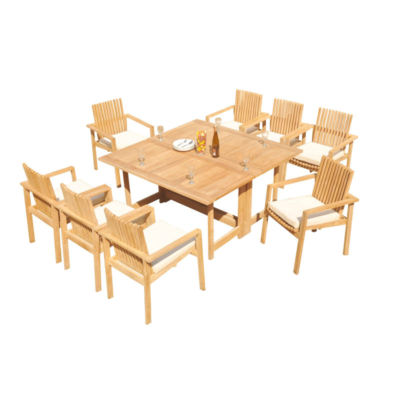 Outdoor 7 - Piece Teak Dining Set
