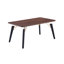 Gualtier 4 Person Dining set - a Rectangular Wooden Dining Table with Metal Legs and a Set of 4 Quilted Velvet Dining Chairs for Dining Room - Modern Dining Table Set-542423256-542423261
