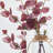 13" Artificial Eucalyptus Stems in Vase (2-Pack), Faux Eucalyptus with Double-Sided Green Leaves-2018755457