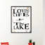 «Love Life the Lake», reproduction d'art textuel sur toile encadrée-29513931