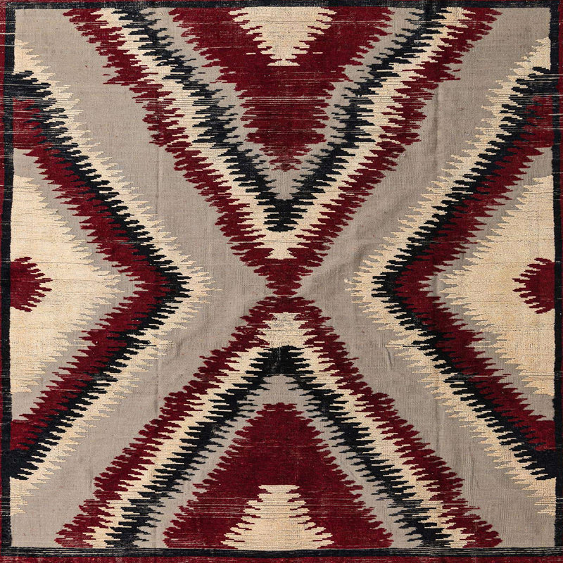 Tapis abstrait moderne 4583, Carré 4 pi