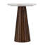 Table d'appoint ronde en marbre et bois de l 14 po