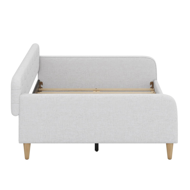 Lit de jour rembourré avec 4 pieds de soutien, Beige