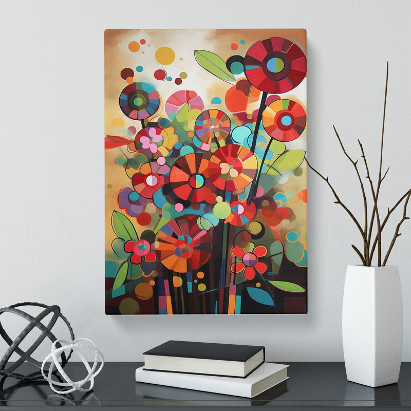 Poillucci Flowers Constructivism Vol.2 - Wrapped Canvas Print, 76cm H x 50cm W x 3cm D