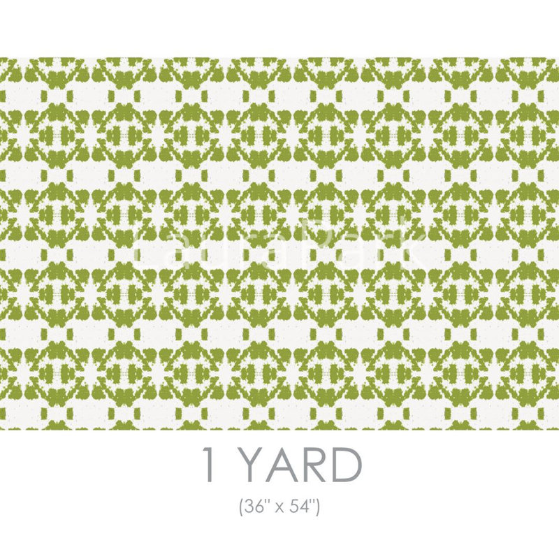 Mosaic Green Faux Hide Fabric by the Yard