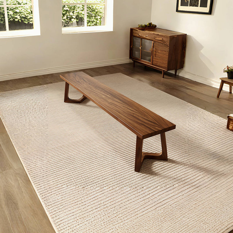 Banc en bois massif Kaile, H 17,71 po x l 78,74 po x P 11,81 po