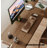 Minimalist Solid Wood Desk: Curved Edge & Cylinder Base-109948521