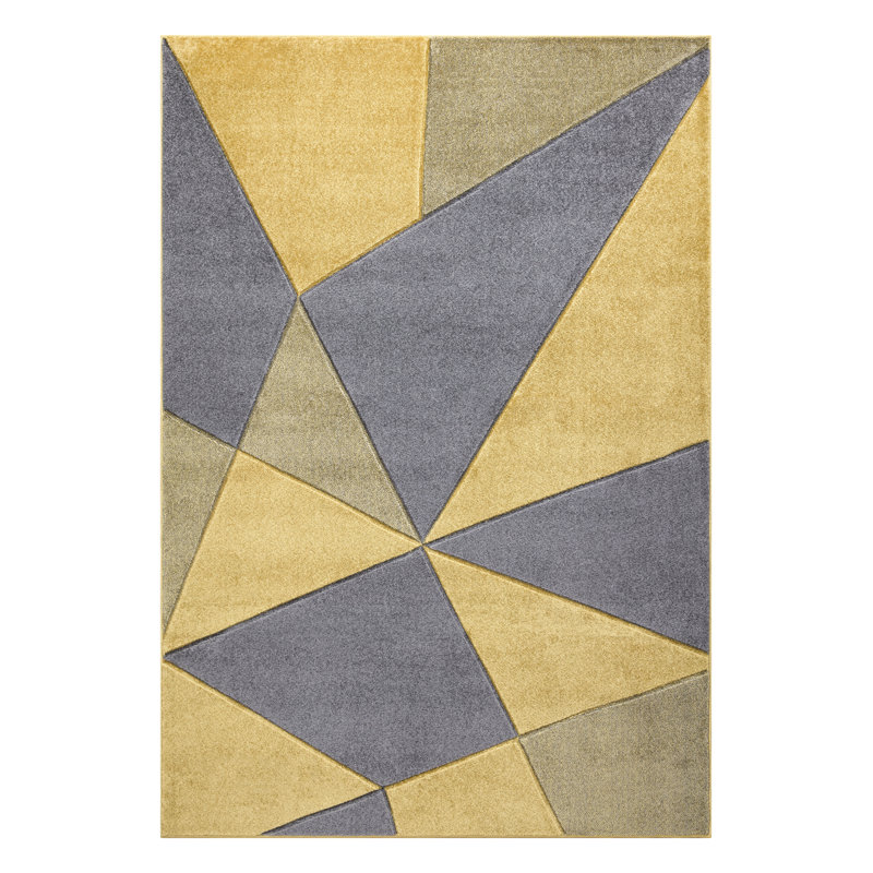 Geometric Large Area Rug for Living Room, Bedroom Carpet, Hallway Runner & Kitchen Floor Mat, Runner 60 x 220cm