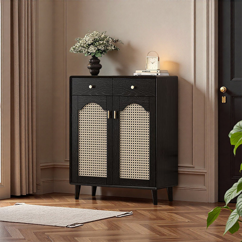 French style retro shoe cabinet at the entrance