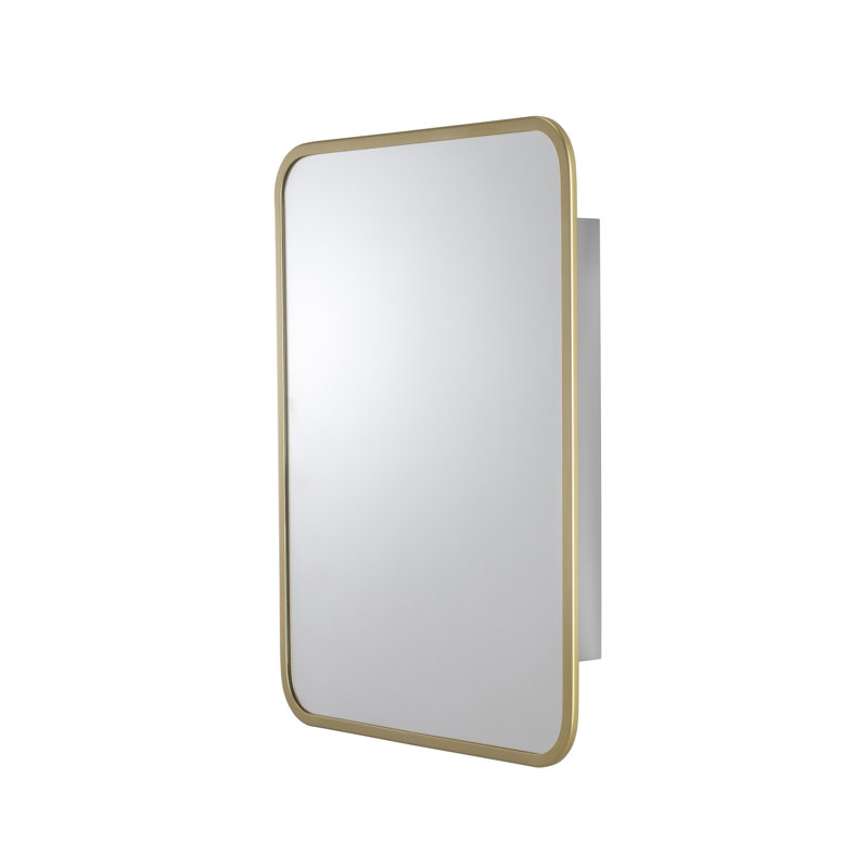 Croydex Framed Mirror Medicine Cabinet, Brass